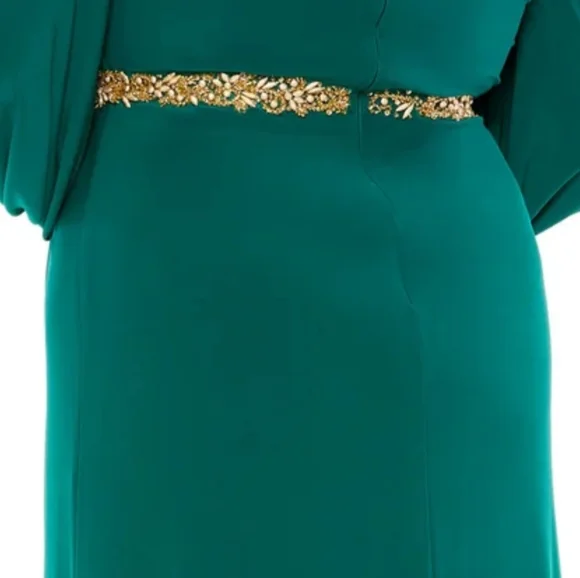 Mac Duggal Jersey Sequin Slit Gown - Picture 4 of 4